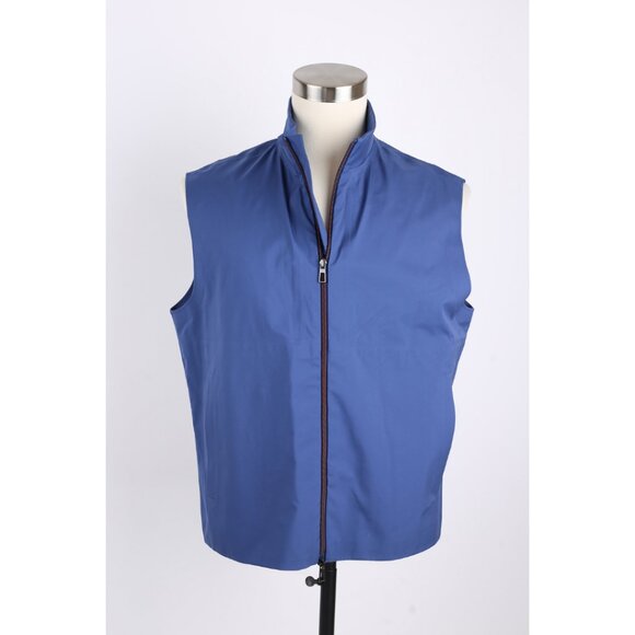 $1,950 Loro Piana Waterproof Green Storm System Vest SZ L Blue NWT - Picture 2 of 10